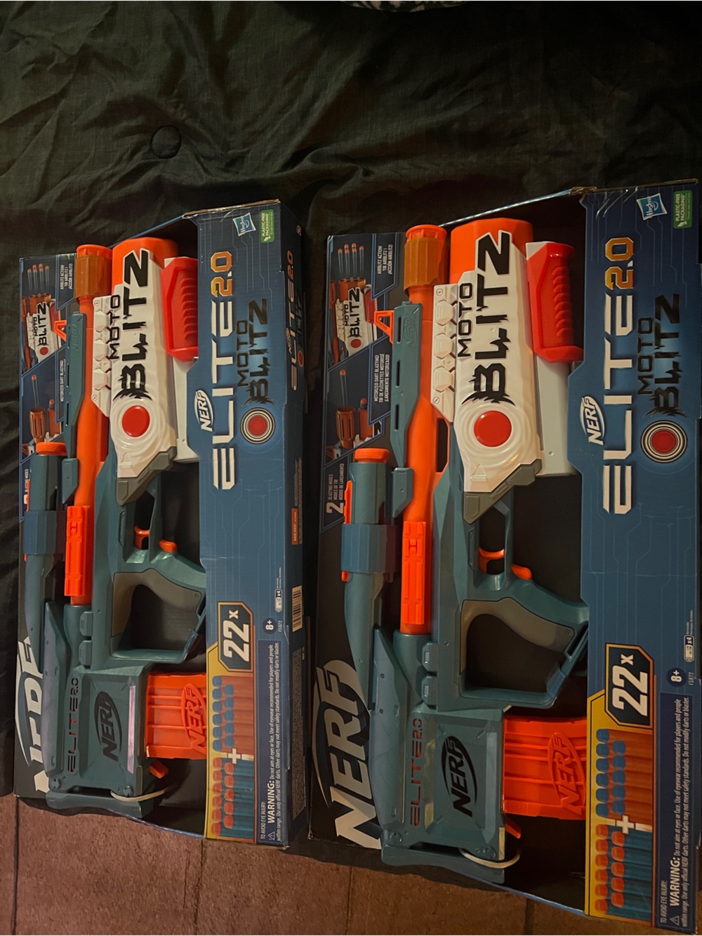 Nerf Elite 2.0 MotoBlitz Blaster in Blue, White & Orange